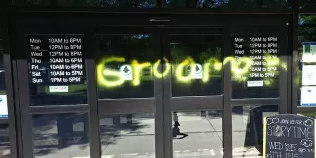 Sutherland was charged with multiple hate crimes for allegedly spray-painting the word “Groomer” on two public libraries in New Carrollton and Greenbelt.