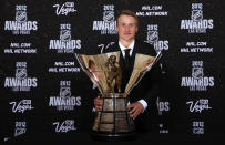 LAS VEGAS, NV - JUNE 20: Steven Stamkos of the Tampa Bay Lightning poses after winning the Maurice Richard Trophy during the 2012 NHL Awards at the Encore Theater at the Wynn Las Vegas on June 20, 2012 in Las Vegas, Nevada. (Photo by Bruce Bennett/Getty Images)