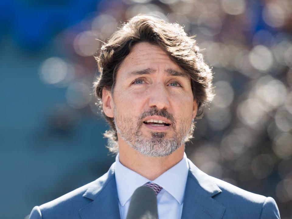 Prime Minister Justin Trudeau speaks to reporters during a news conference in Montreal on Aug 31, 2020. (Graham Hughes/The Canadian Press - image credit)