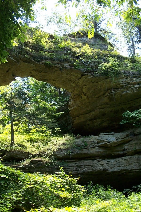 RA top ten tour The ancient Natural Bridge arches high overhead near Leland, WI (6)