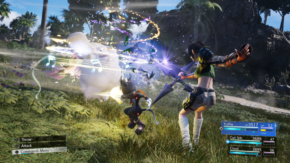 Yuffie and Cait Sith spring into action (Square-Enix LTD)