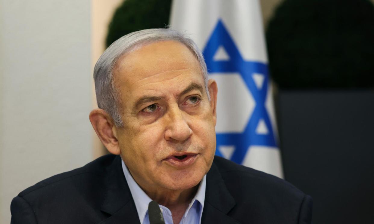 <span>After the law was passed, Benjamin Netanyahu posted on X that Al Jazeera would no longer be broadcast from Israel.</span><span>Photograph: Ronen Zvulun/EPA</span>