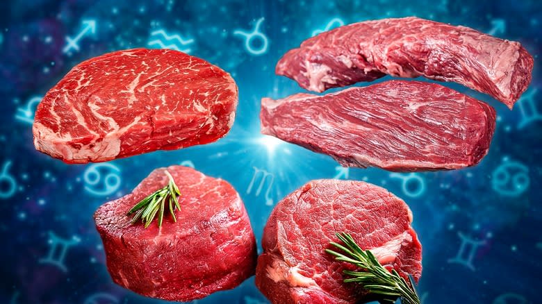 variety of steak cuts 