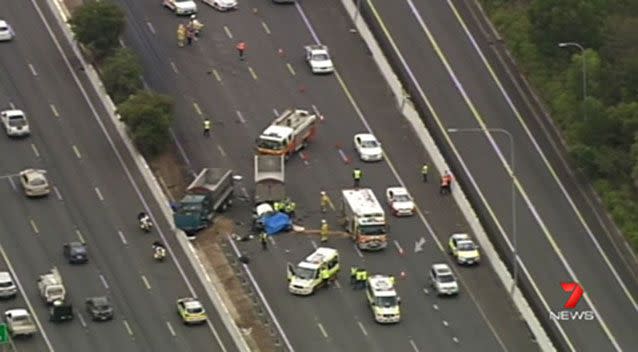 On the scene of the accident. Source: 7 News.