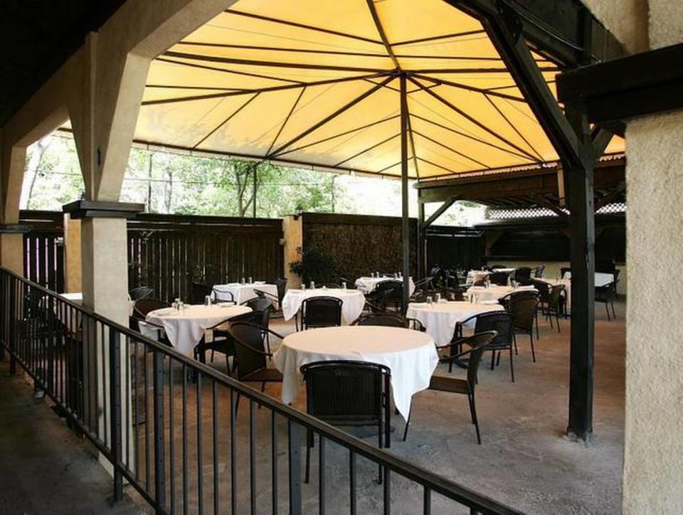 The patio at Piola Restaurant