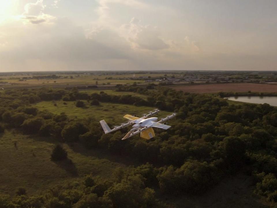 Wing drone delivery