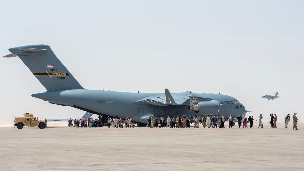 Die Transportflugzeuge vom Typ Boeing C-17 der US-Luftwaffe nutzen oft das Rufzeichen «Reach».