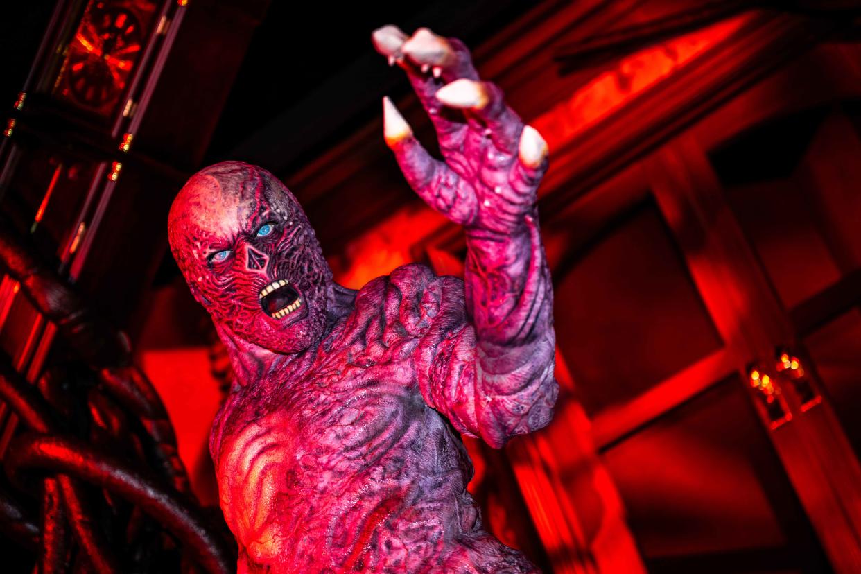 Vecna reaches out in the "Stranger Things" haunted house at Halloween Horror Nights 2023 at Universal Studios Hollywood.