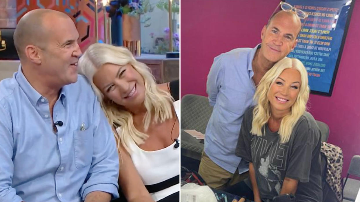 The Big Breakfast's Johnny Vaughan and Denise Van Outen reunited on Steph's Packed Lunch. (Channel 4/Twitter)