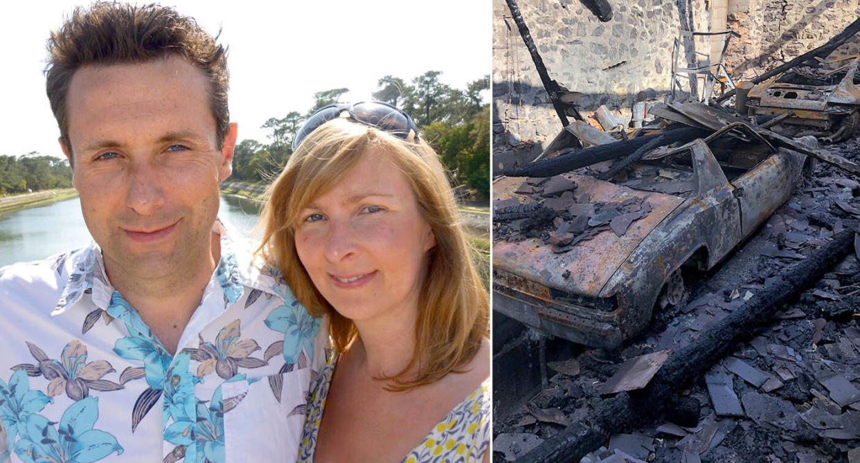 Chris Williams-Ellis was left with terrible burns after a fire broke out as he worked on a car. (Wales News)