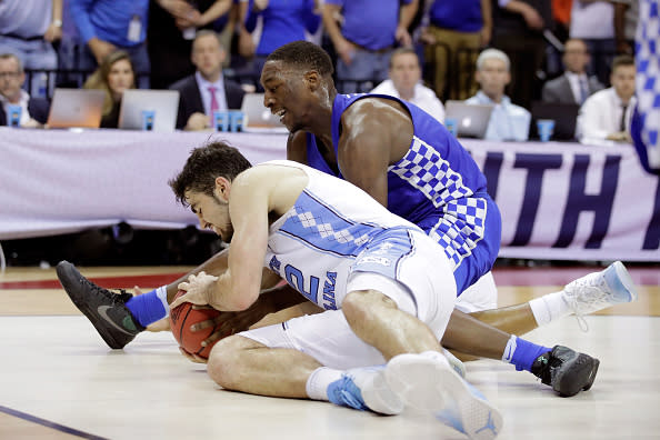 Kentucky and North Carolina top the AP’s all-time top 100 list. (Getty)