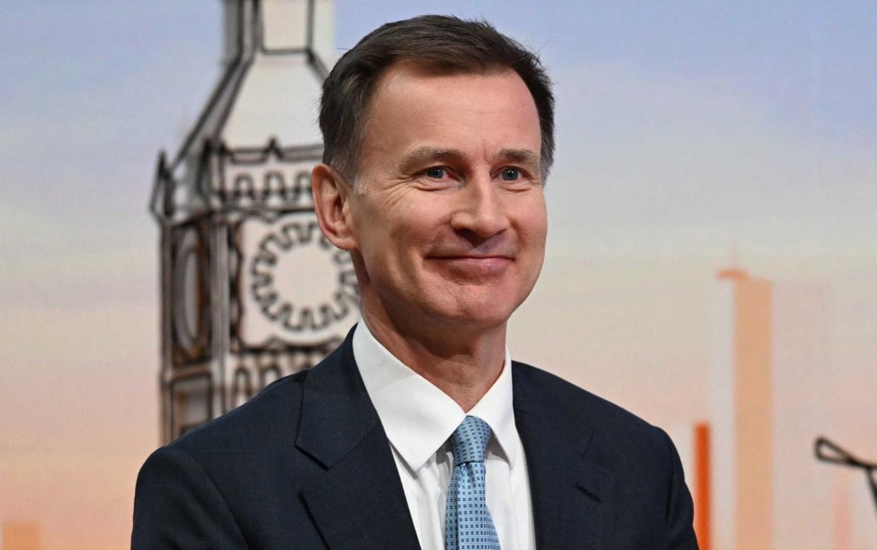 Britain's Chancellor of the Exchequer Jeremy Hunt