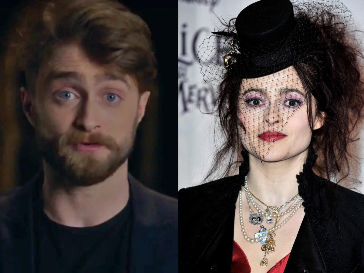 Daniel Radcliffe says he texts with Helena Bonham Carter and they plan to  'hang out' after he revealed his adolescent crush on her during the Harry  Potter reunion