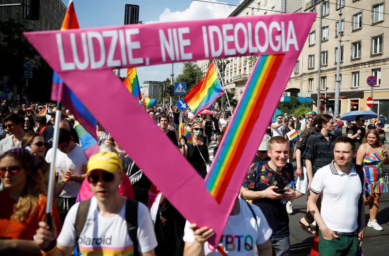 FILE PHOTO: "Equality Parade" rally in support of the LGBT community, in Warsaw