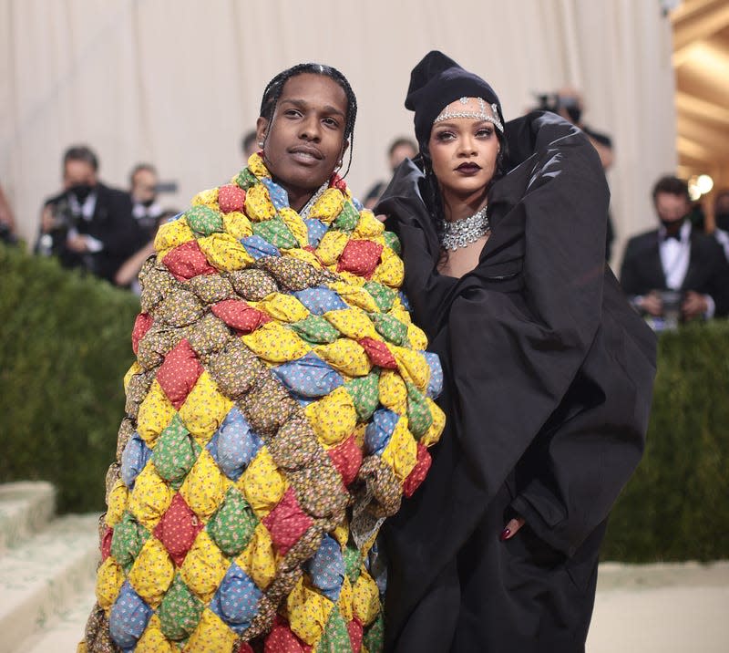 ASAP Rocky and Rihanna attend The 2021 Met Gala Celebrating In America: A Lexicon Of Fashion at Metropolitan Museum of Art on September 13, 2021 in New York City. (Photo by ) - Photo: Dimitrios Kambouris for The Met Museum/Vogue (Getty Images)