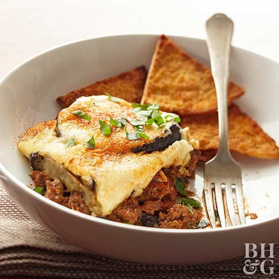 Traditional Moussaka, a Middle Eastern entree, features ground meat, eggplant, and a creamy sauce. If you're intimidated by lamb recipes, this delicious Lebanese Moussaka recipe is a great place to start.