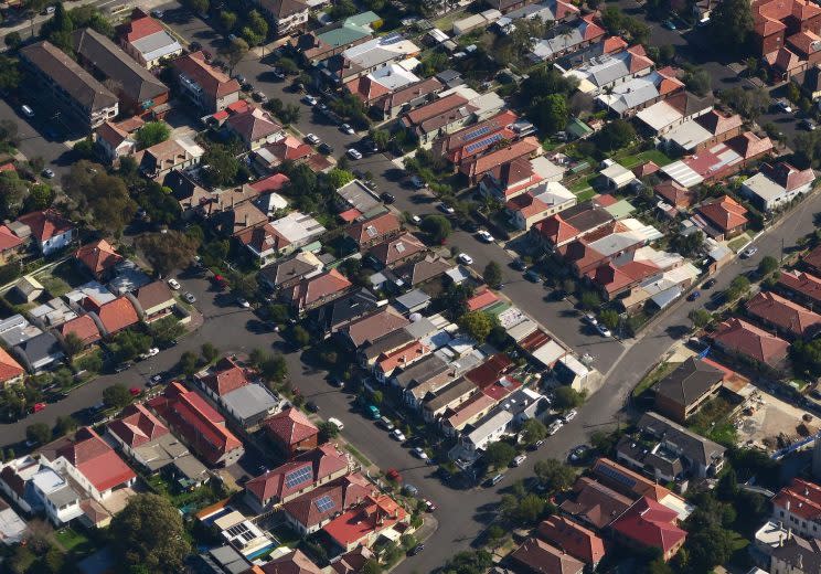 Properties can be seen in the Sydney suburb of Enmore, Australia, September 5, 2016. Picture taken September 5, 2016. REUTERS/David Gray