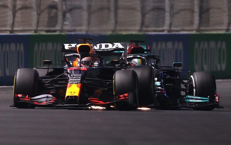 Lewis Hamilton and Max Verstappen - Lars Baron/Getty