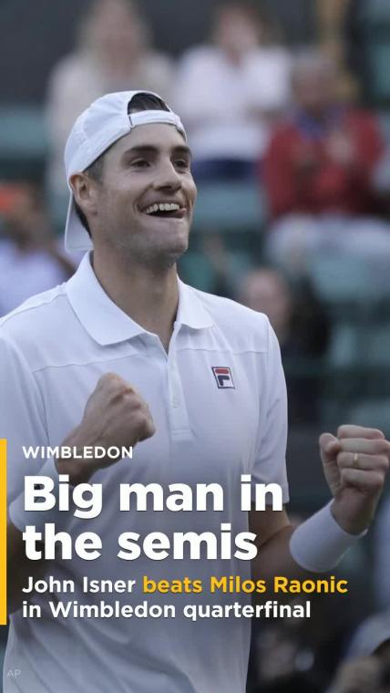 John Isner tops Milos Raonic to head to Wimbledon semifinal