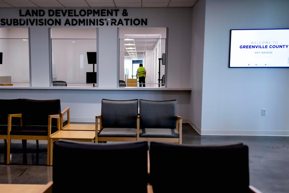 The land development and subdivision administration office is seen on the third floor of the south end of the new Greenville County government building on the corner of Church Street and University Ridge on Thursday, March 9, 2023.
