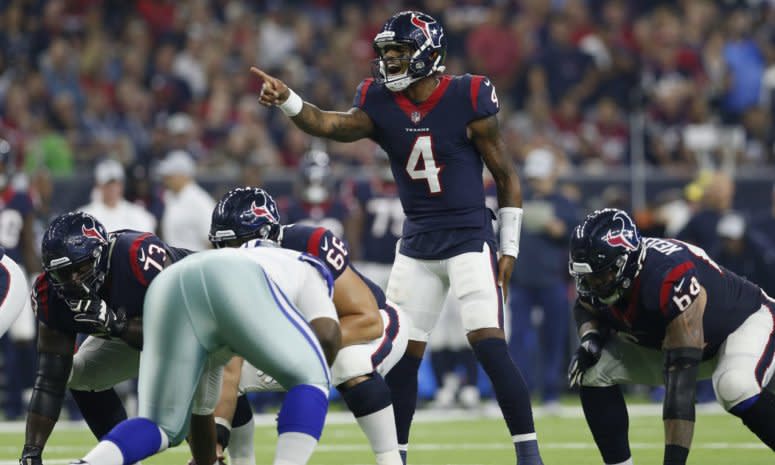 Deshaun Watson calls signals for the Texans.