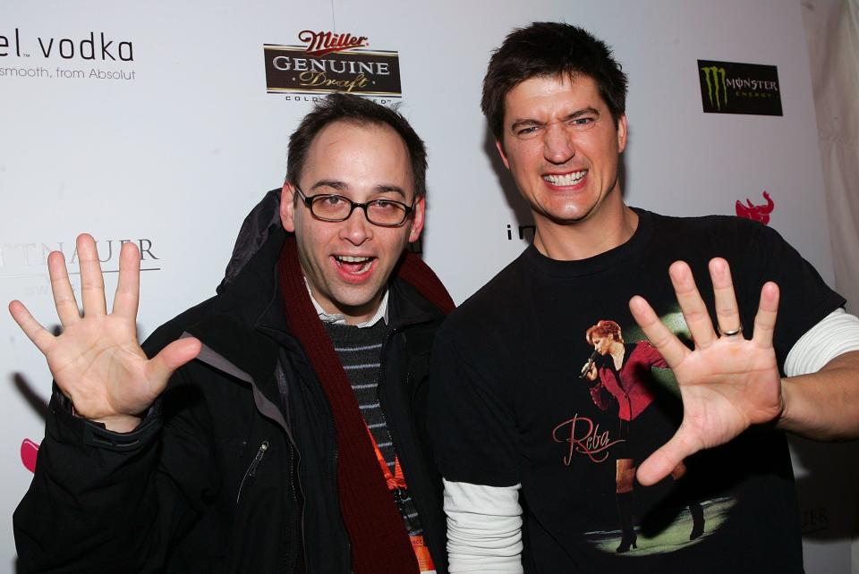 David Wain, left, and Ken Marino attend "The Ten" premiere party during the 2007 Sundance Film Festival on Jan. 21, 2007, in Park City, Utah.