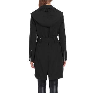 Avec Les Filles Water Resistant Moto Detail Trench Coat