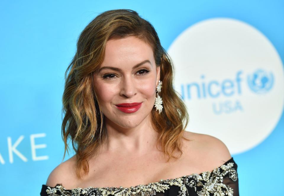 Actress Alyssa Milano attends the UNICEF Snowflake Ball on Nov. 27, 2018 in New York City.