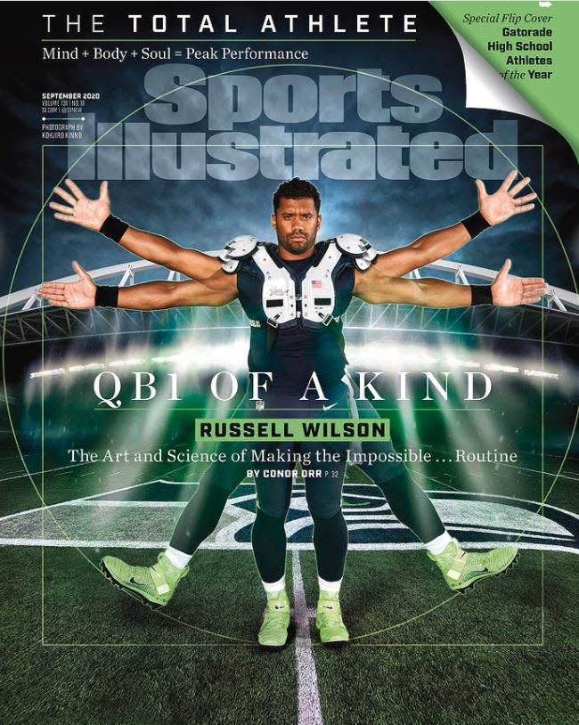 Russell Wilson on the Sept. 2020 cover of Sports Illustrated.