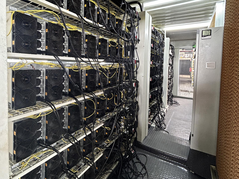 Mining rigs at Bityous operations in Sarawak. (Photo: Ryan Weeks/Bloomberg)