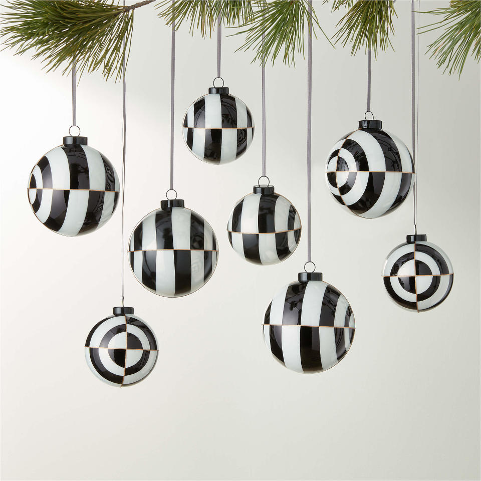 <p><a href="https://go.redirectingat.com?id=74968X1596630&url=https%3A%2F%2Fwww.cb2.com%2Fversailles-black-and-white-glass-christmas-tree-ornaments-set-of-8%2Fs208724&sref=https%3A%2F%2Fwww.thepioneerwoman.com%2Fholidays-celebrations%2Fg41738897%2Fchristmas-ornament-sets%2F" rel="nofollow noopener" target="_blank" data-ylk="slk:Shop Now;elm:context_link;itc:0;sec:content-canvas" class="link ">Shop Now</a></p><p>Versailles Black and White Glass Christmas Tree Ornaments Set </p><p>cb2.com</p><p>$60.86</p>