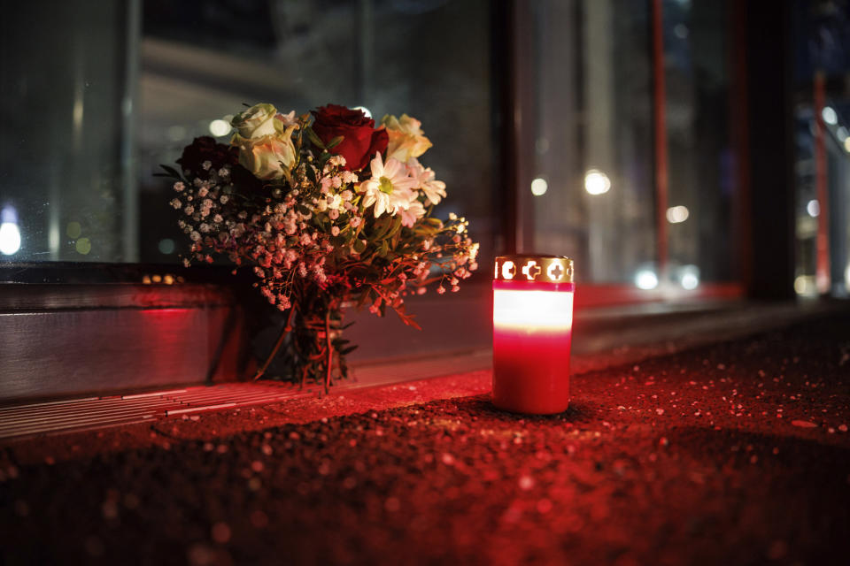 A tribute is placed outside FC Bayern Munich's training ground in Munich, Germany, Monday Jan. 8, 2024. Germany's World Cup-winning coach Franz Beckenbauer has died. He was 78. Beckenbauer's family issued a statement to news agency dpa saying that Beckenbauer “passed away peacefully in his sleep yesterday, Sunday Jan. 7, 2024, surrounded by his family.” (Matthias Balk/dpa via AP)