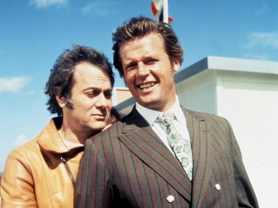 Tony Curtis (left) with Roger Moore (right) in hit TV series ‘The Persuaders!’ (Rex)