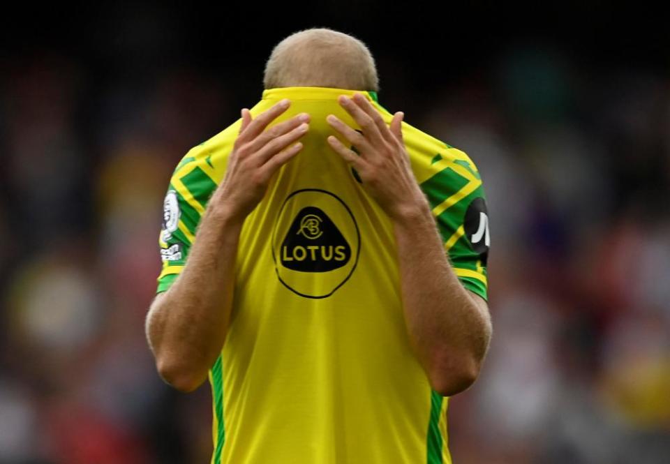 Teemu Pukki after the defeat at Arsenal.