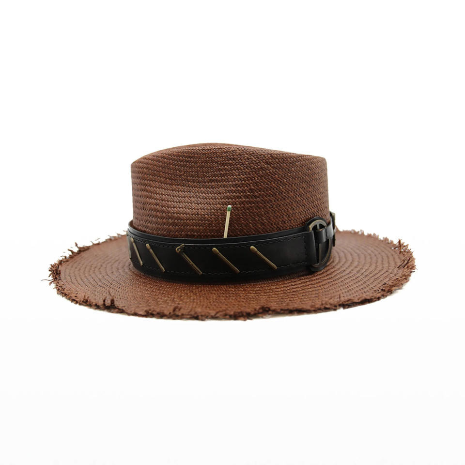 Nick Fouquet Frayed Straw Panama Hat