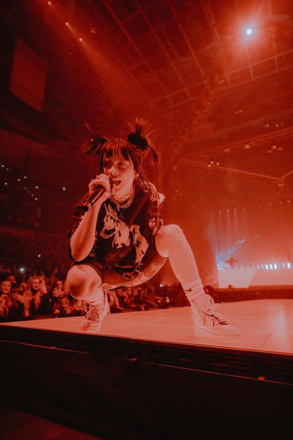 Billie Eilish on the Atlanta night of her tour.