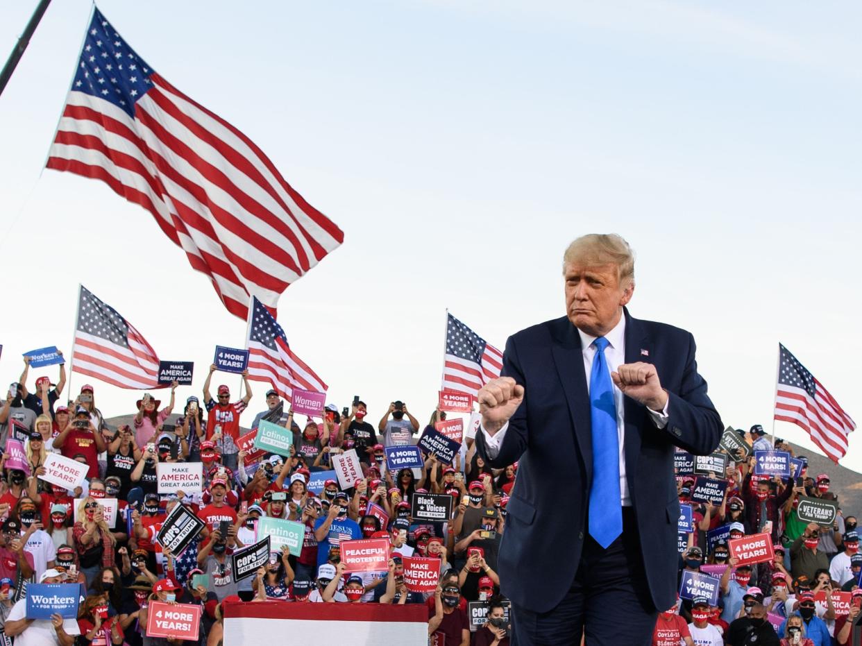 US president Donald Trump claimed women like him because of dishwasher pressure  (AFP via Getty Images)