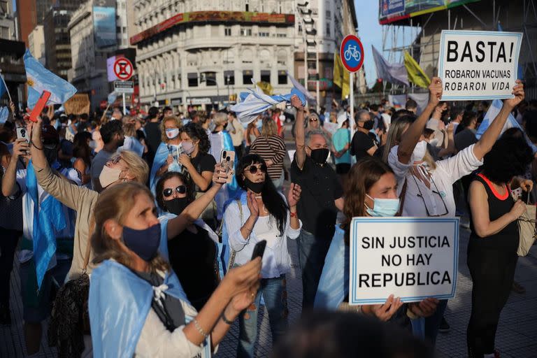 Protesta #17A en el Obelisco