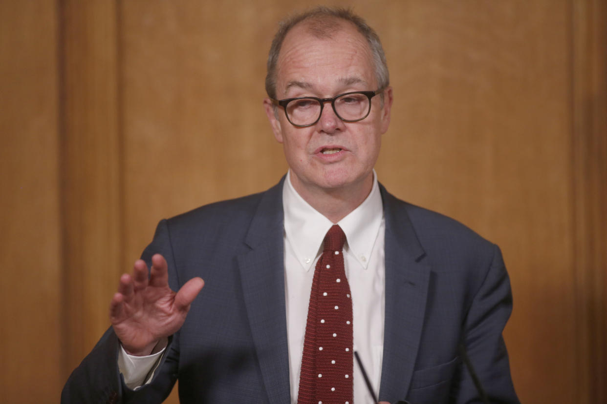 Chief scientific adviser Sir Patrick Vallance during a media briefing on coronavirus (COVID-19) in Downing Street, London.