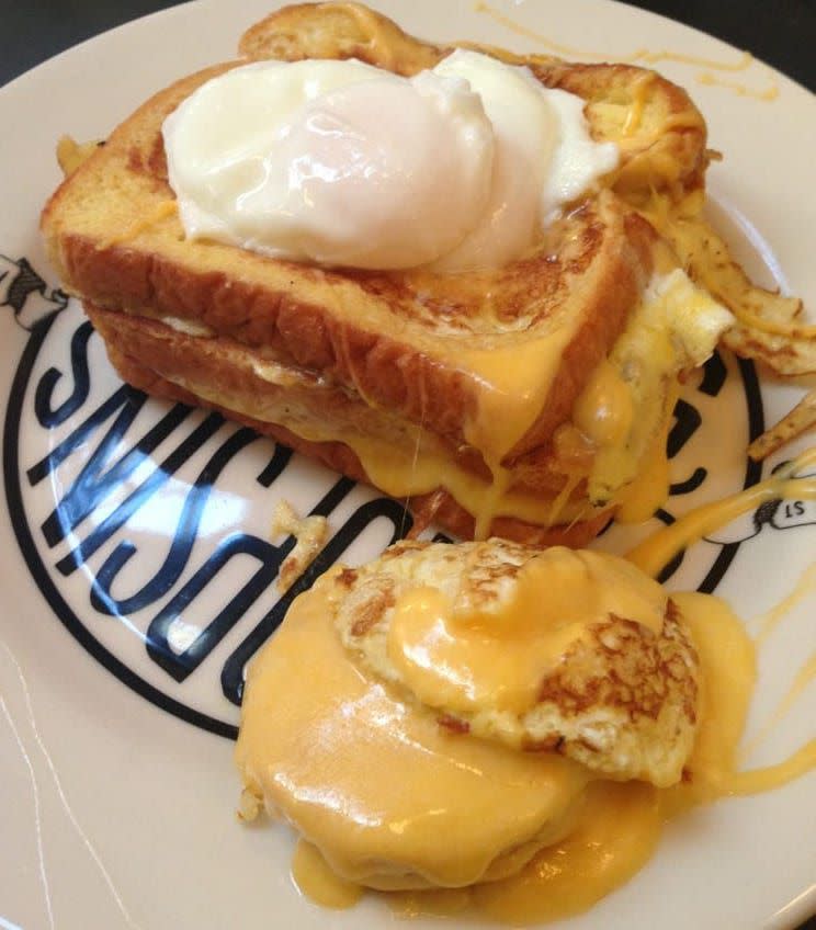 Triple Decked French Toast Grilled Cheese