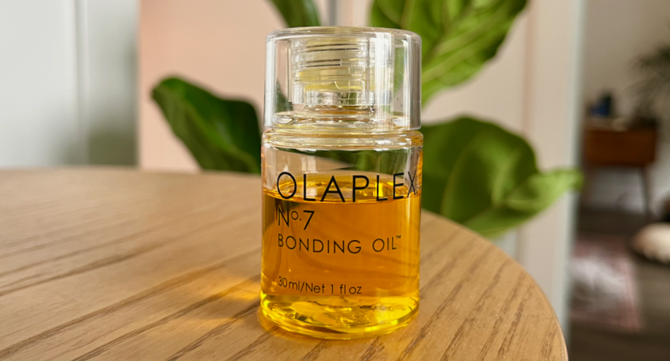 Olaplex No. 7 Bonding Oil gives healthy, hydrated hair (Photo via Krista Thurrott)