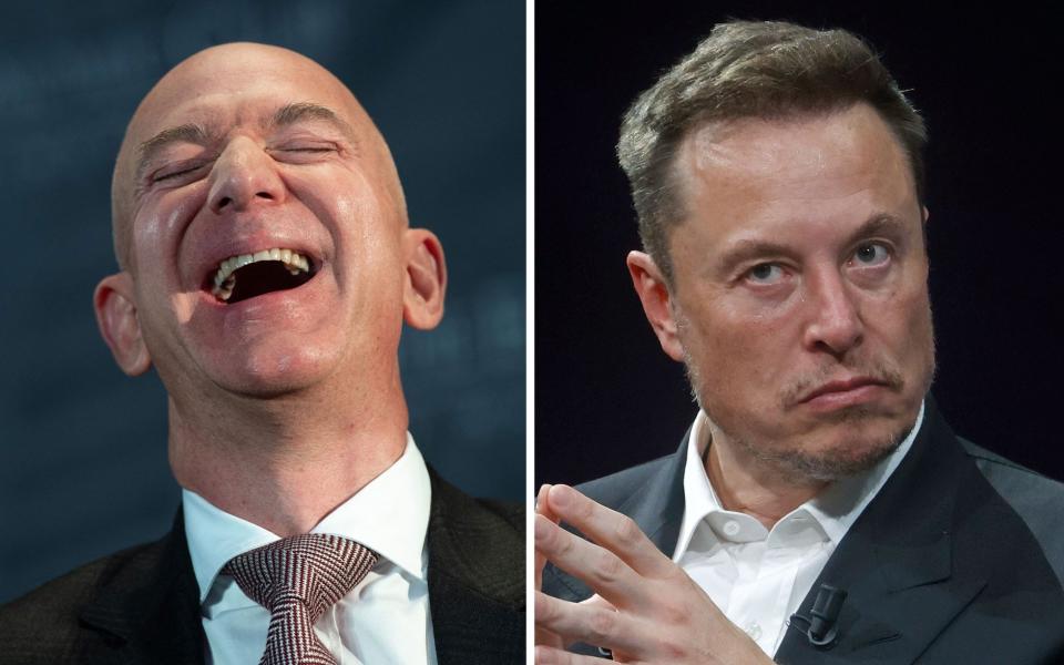 Amazon founder Jeff Bezos is worth $200bn, $2bn more than Tesla boss Elon Musk