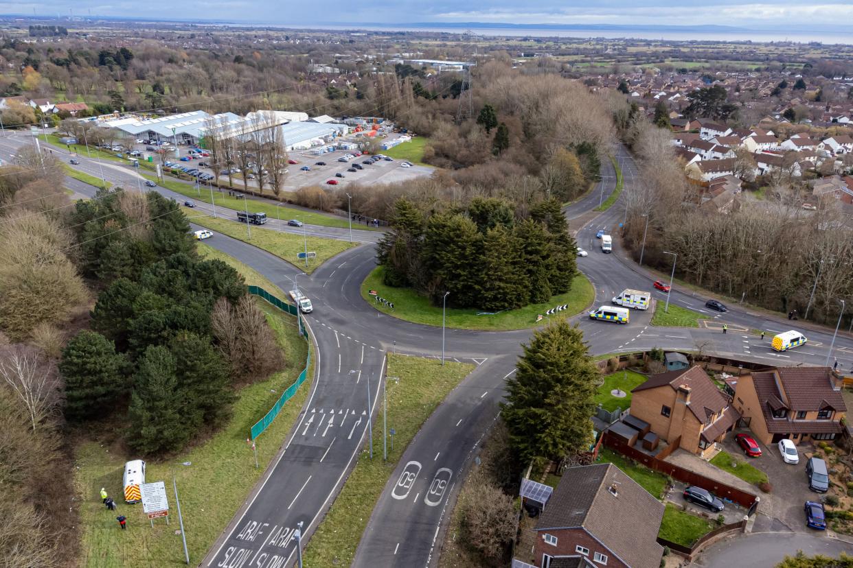 The car was found near a roundabout in the St Mellons area (Ben Birchall/PA Wire)