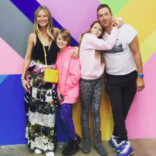Gwyneth Paltrow, Chris Martin, and their two children