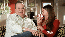 Cam and Gloria dancing in "Modern Family"