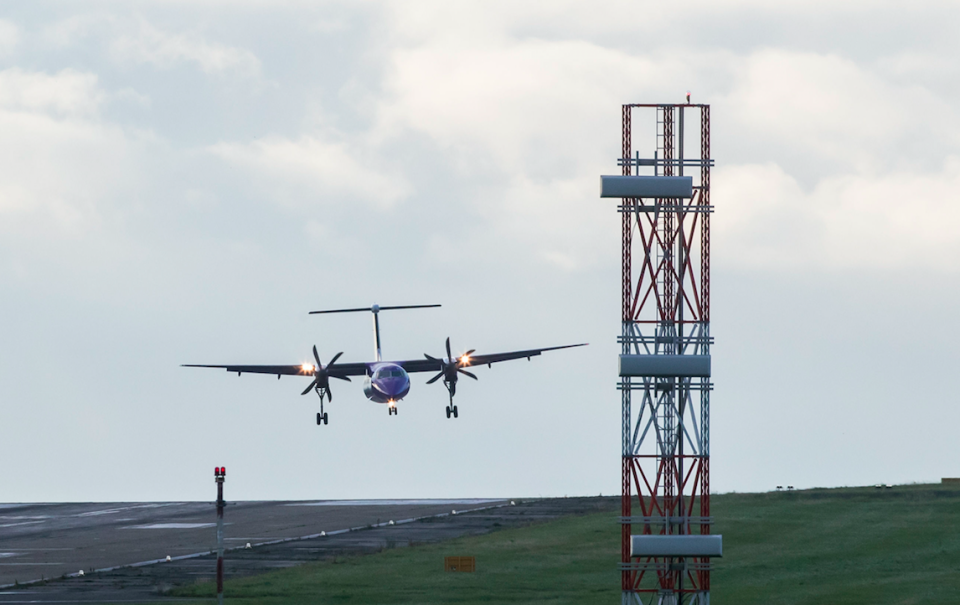 Storm Aileen brought high winds to Leeds Bradford Airport (Picture: PA)