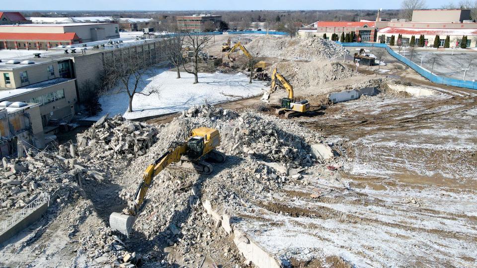 Buildings are being torn down at the former Cardinal Stritch University campus in Fox Point. The site is the future home of St. Augustine Preparatory Academy.