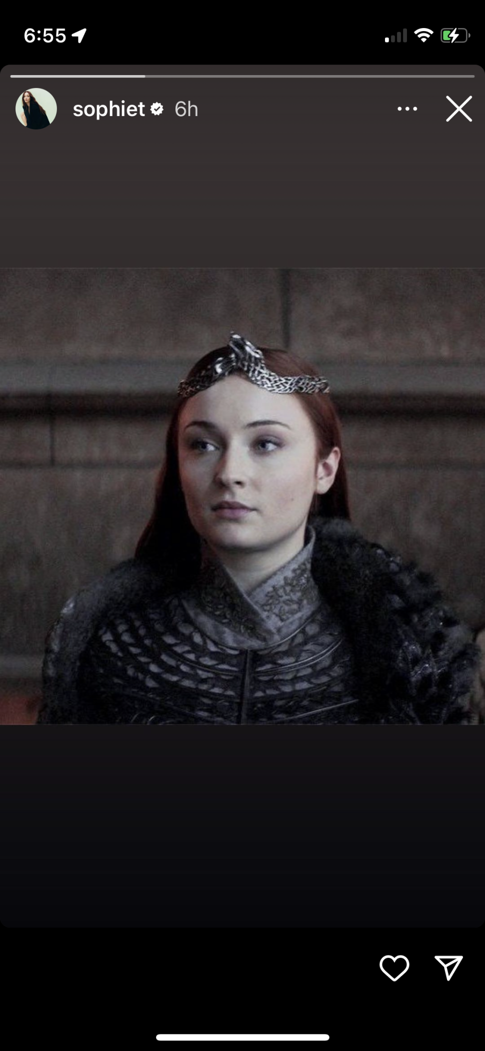 sophie turner sansa stark instagram