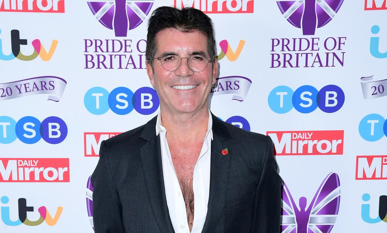 Simon Cowell at the Pride of Britain awards on Monday October 28th 2019 (Credit: PA)