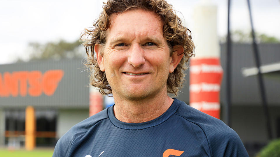 James Hird, pictured here after joining the GWS Giants as a part-time leadership consultant.